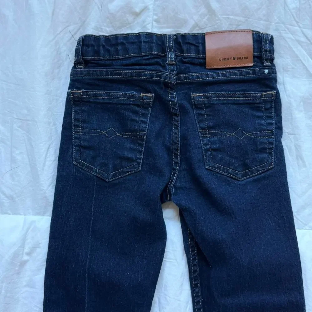 Dark wash authentic jeans lucky brand youth sz 4 5 casual‎ straight leg